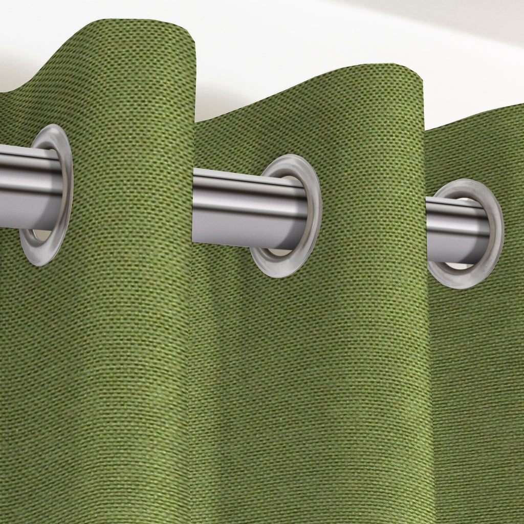 McAlister Textiles Panama Plain Fern Green Curtains Tailored Curtains 116cm(w) x 137cm(d) (46" x 54") 