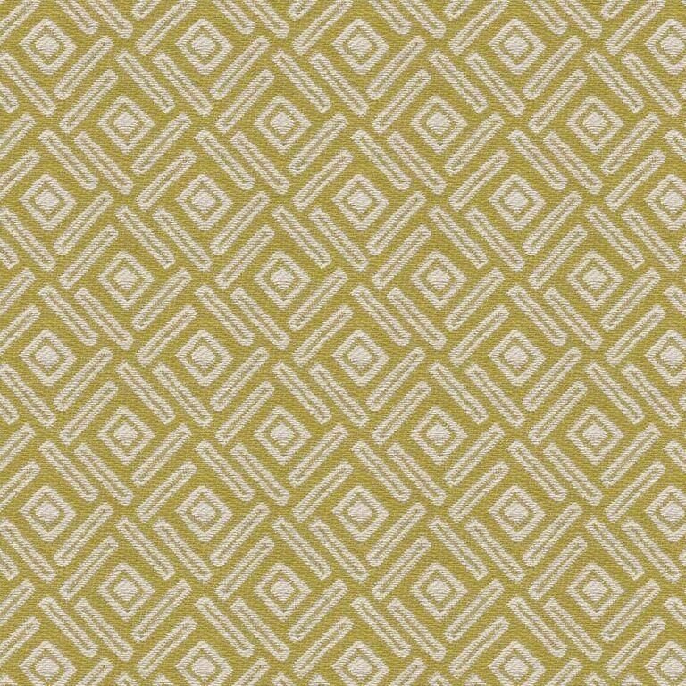 McAlister Textiles Elva Geometric Ochre Yellow Fabric Fabrics 1 Metre 