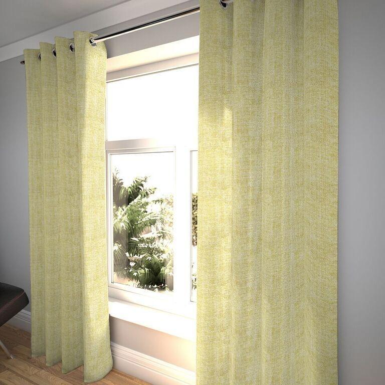 McAlister Textiles Rhumba Ochre Yellow Curtains Tailored Curtains 116cm(w) x 182cm(d) (46" x 72") 