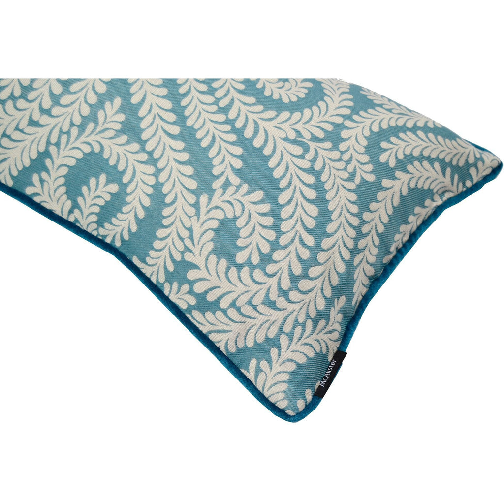 McAlister Textiles Little Leaf Teal Cushion Cushions and Covers 