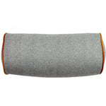 Load image into Gallery viewer, McAlister Textiles Deluxe Herringbone Grey + Orange Bolster Pillow 45cm x 20cm Bolster Cushion 
