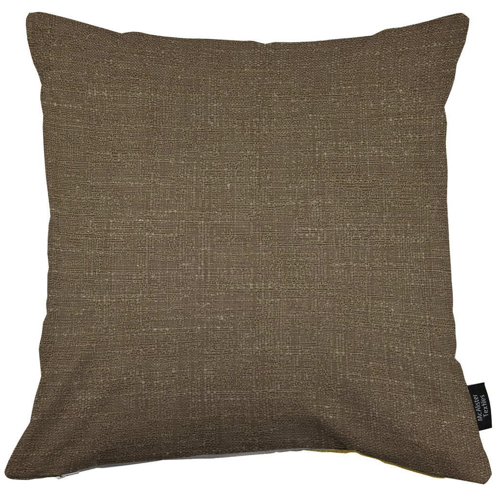 McAlister Textiles Harmony Contrast Mocha Plain Cushions Cushions and Covers Cover Only 43cm x 43cm 