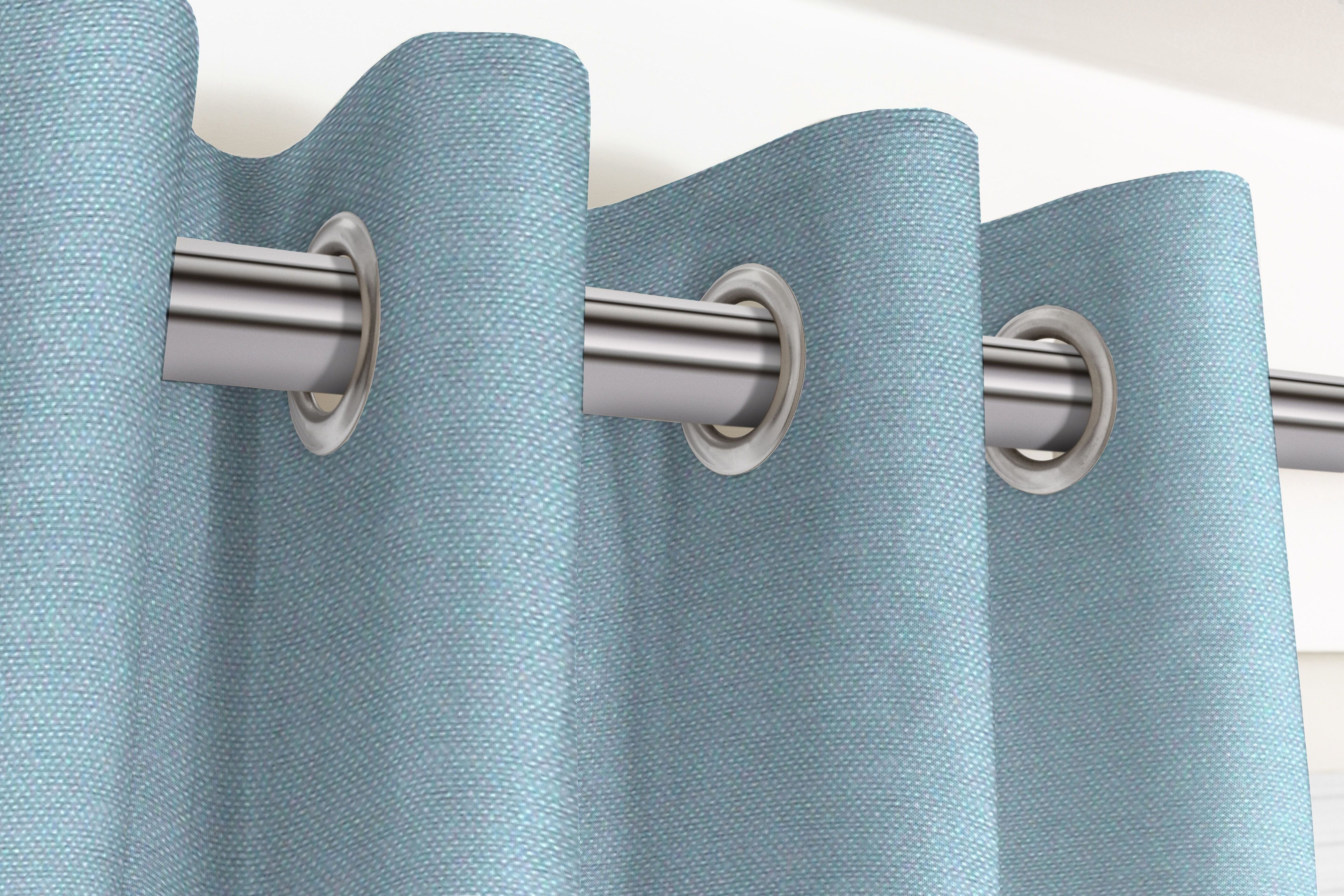 McAlister Textiles Panama Plain Wedgewood Blue Curtains Tailored Curtains 