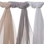 Load image into Gallery viewer, Tranquility Soft Grey Wide Width Voile Curtain Fabric
