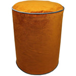 Load image into Gallery viewer, McAlister Textiles Deluxe Velvet Burnt Orange Ottoman Stool Round Stool 
