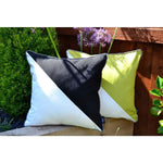 Load image into Gallery viewer, McAlister Textiles Panama Patchwork Black + White Cushion Cushions and Covers 
