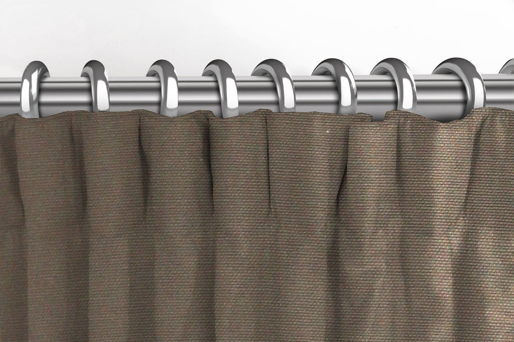 McAlister Textiles Panama Plain Truffle Curtains Tailored Curtains 