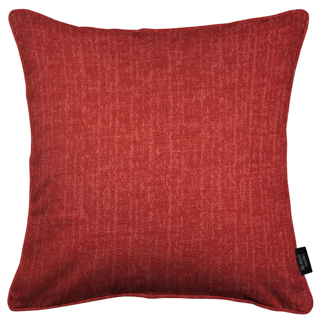 McAlister Textiles Eternity Red Chenille Cushions Cushions and Covers Cover Only 43cm x 43cm